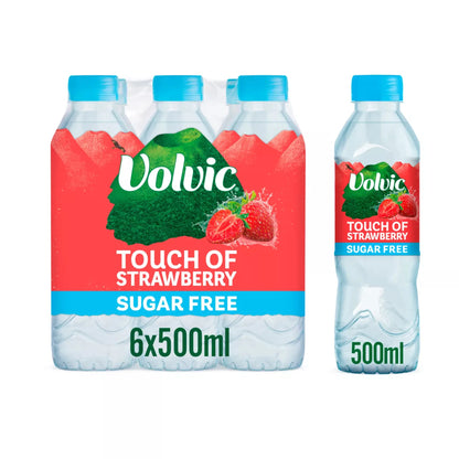 Volvic Touch of Strawberry Sugar Free Flavoured Water 6x500ml — image 1