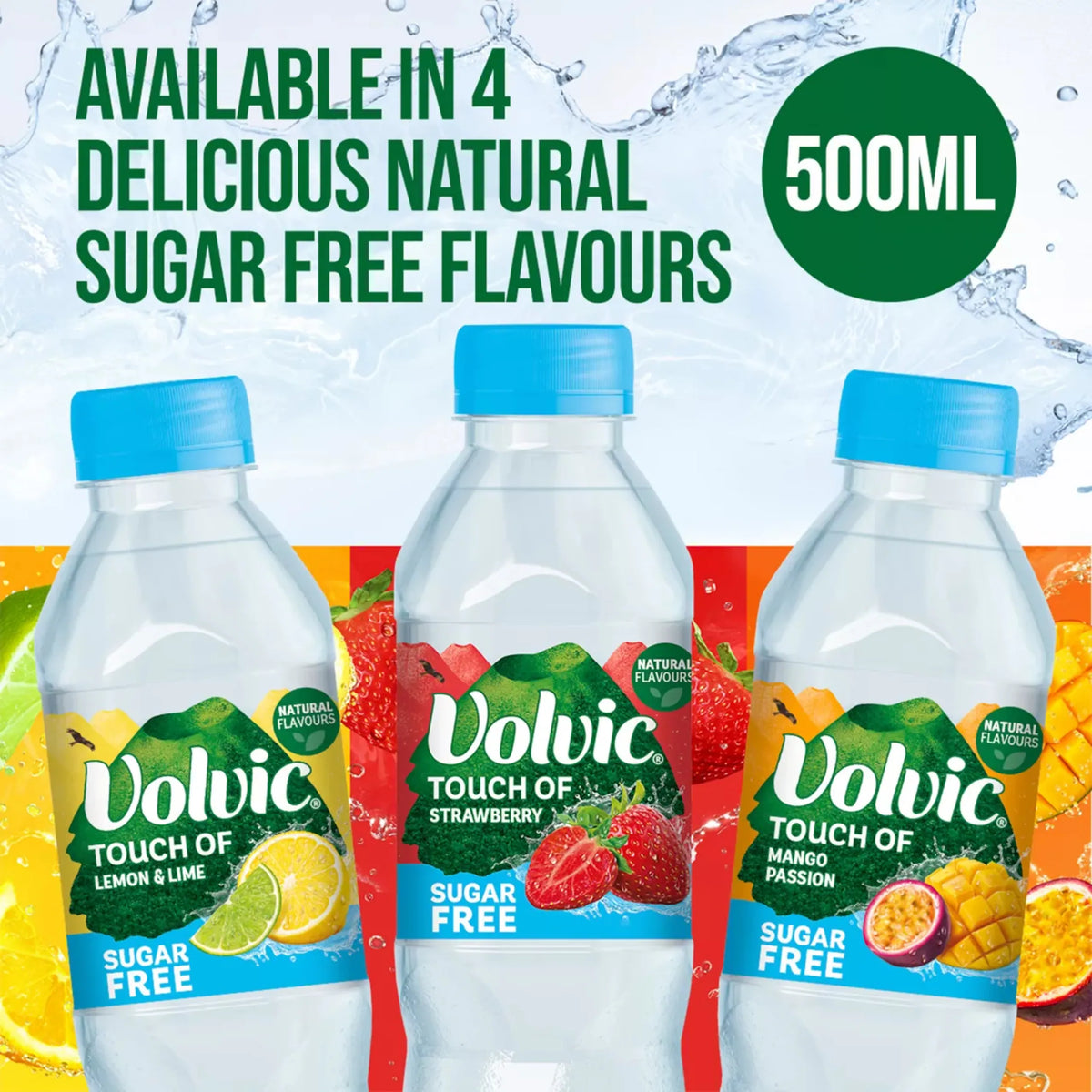 Volvic Touch of Strawberry Sugar Free Flavoured Water 6x500ml — image 4