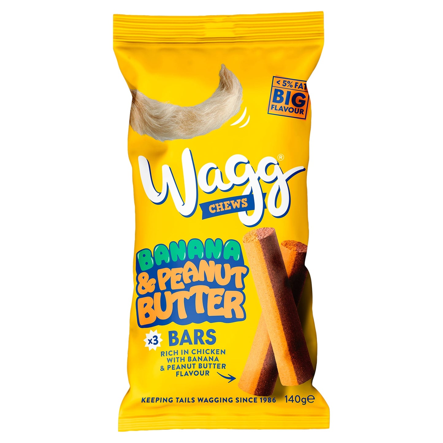 Wagg Dog Chews Banana & Peanut Butter Bars 140g — image 1
