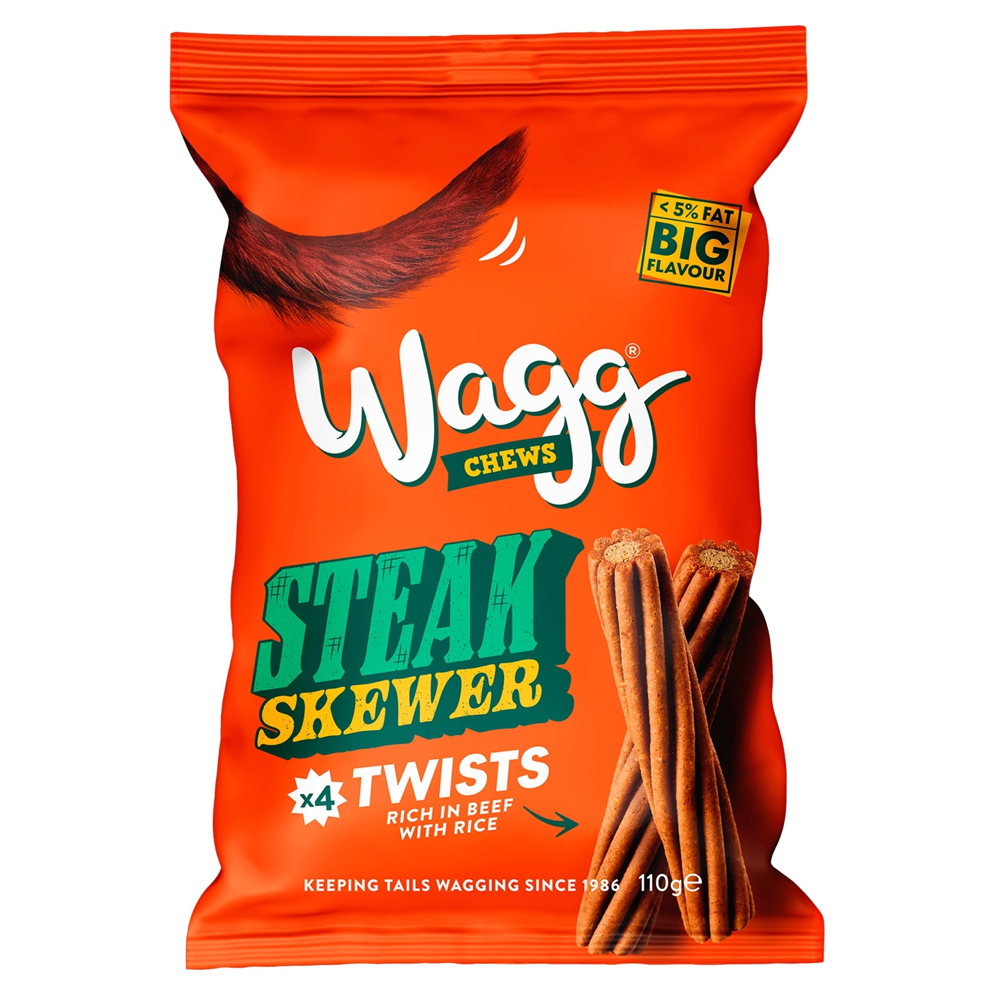 Wagg Dog Chews Steak Skewer Twists 110g — image 1