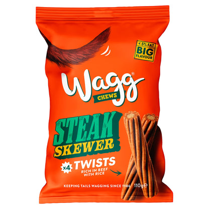 Wagg Dog Chews Steak Skewer Twists 110g — image 1