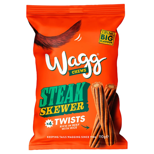 Wagg Dog Chews Steak Skewer Twists 110g — image 1