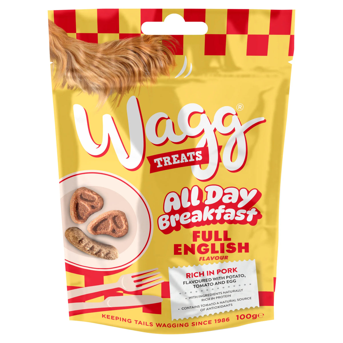 Wagg Dog Food Full English Breakfast Pork Treats 100g — image 1