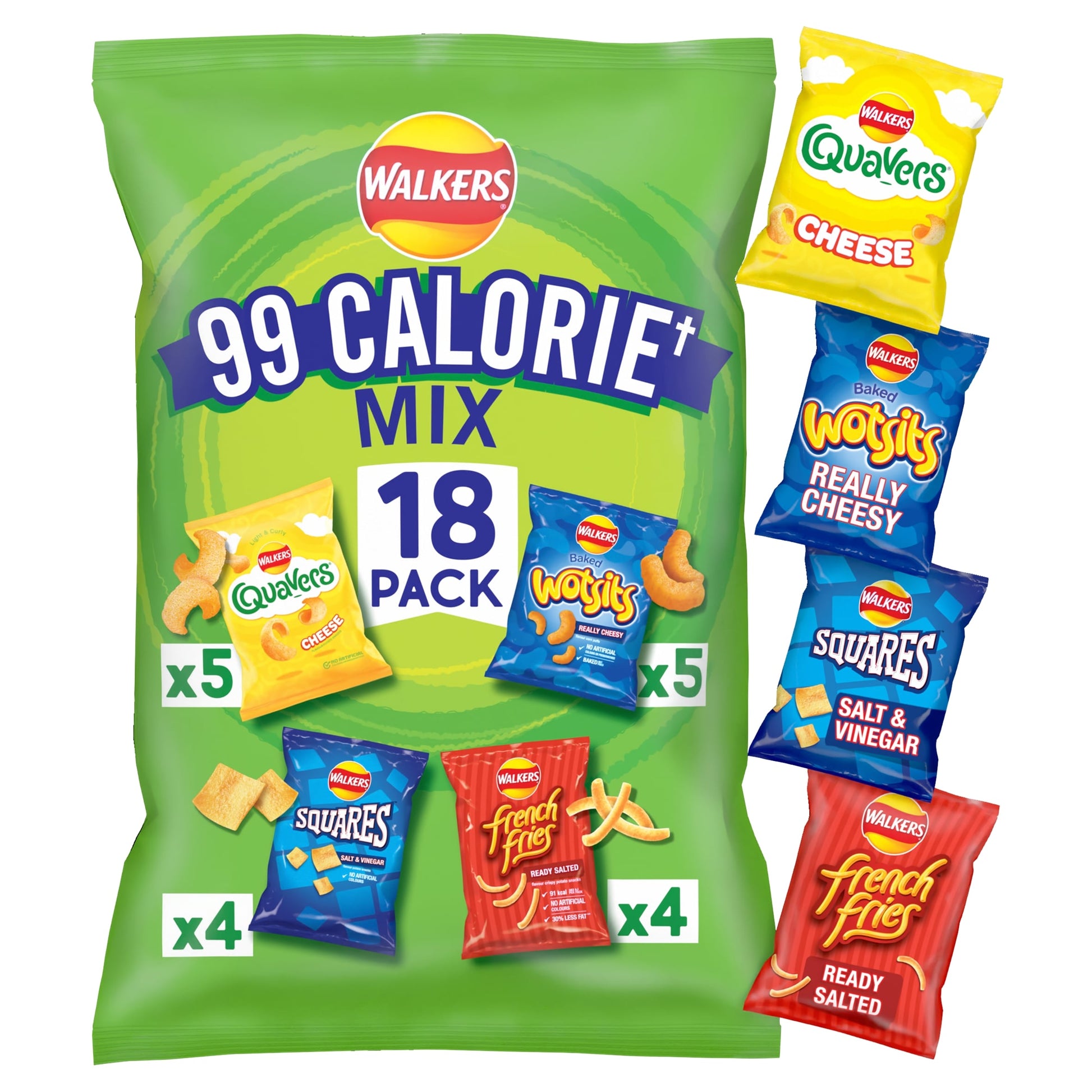 Walkers 99 Calorie Mix Multipack Crisps 18 Pack — image 1