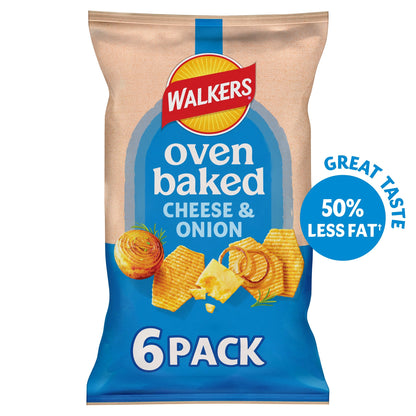 Walkers Baked Cheese & Onion Multipack Crisps 6x22g — image 2