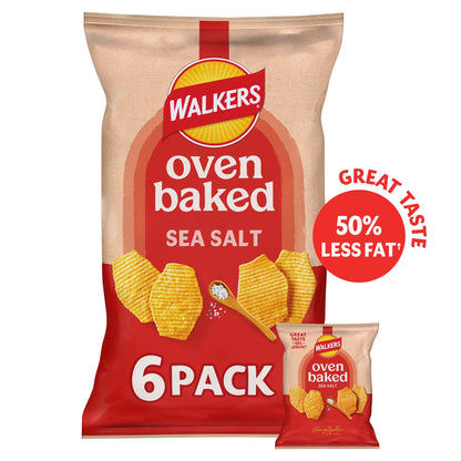Walkers Baked Salted Multipack Crisps 6x22g — image 1