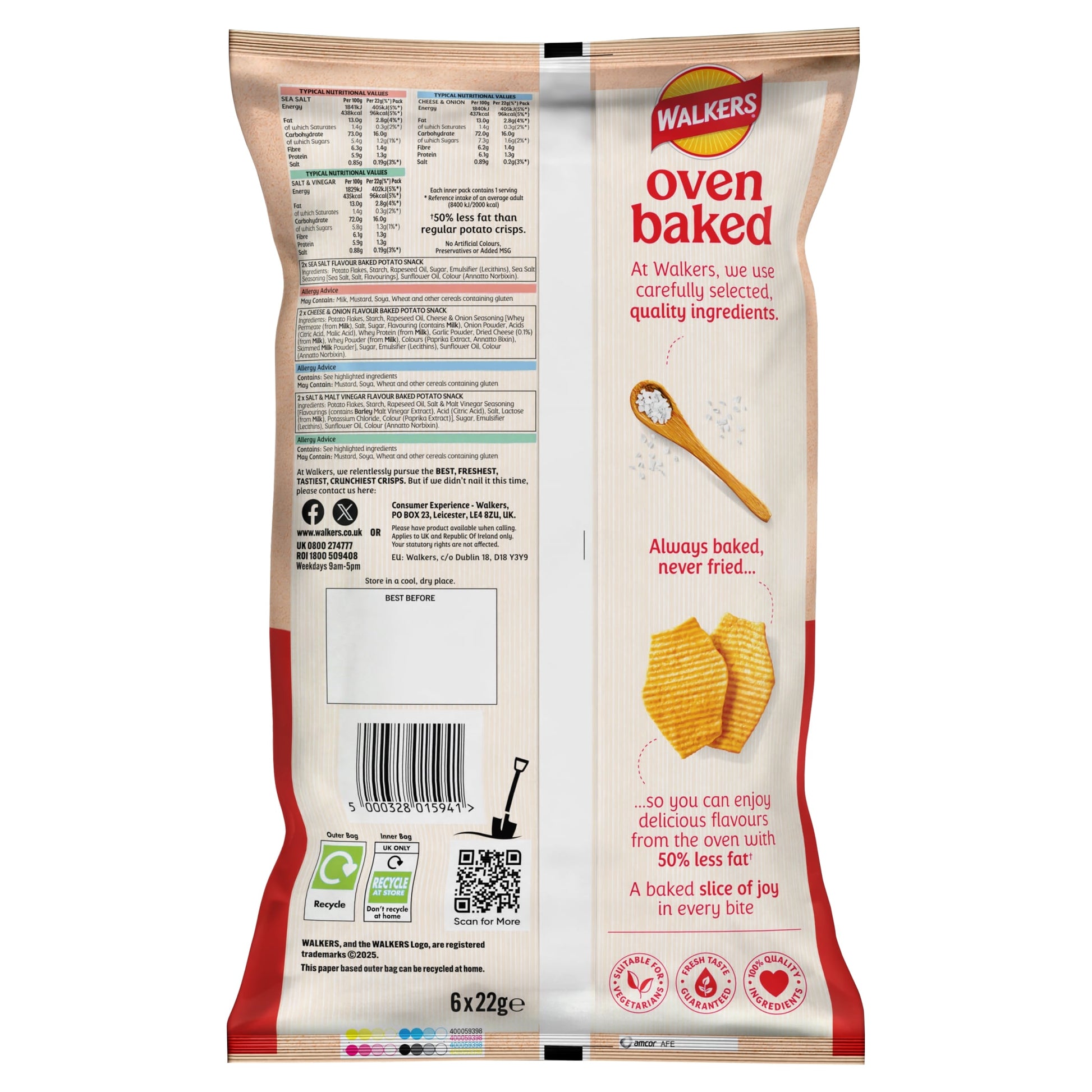 Walkers Baked Variety Multipack Crisps 6x22g — image 4