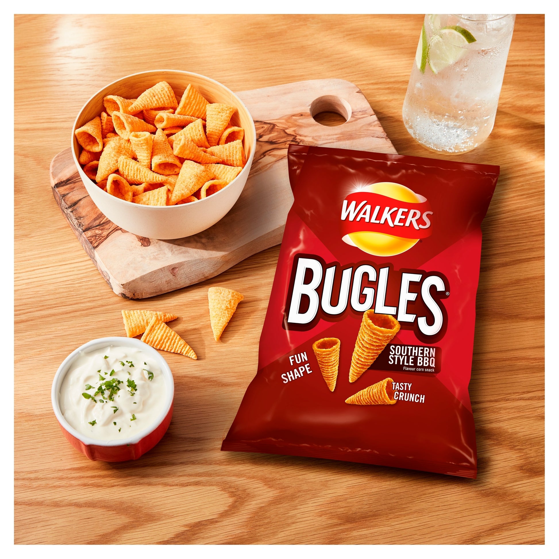 Walkers Bugles Southern Style BBQ Sharing Bag Crisps 110g — image 2
