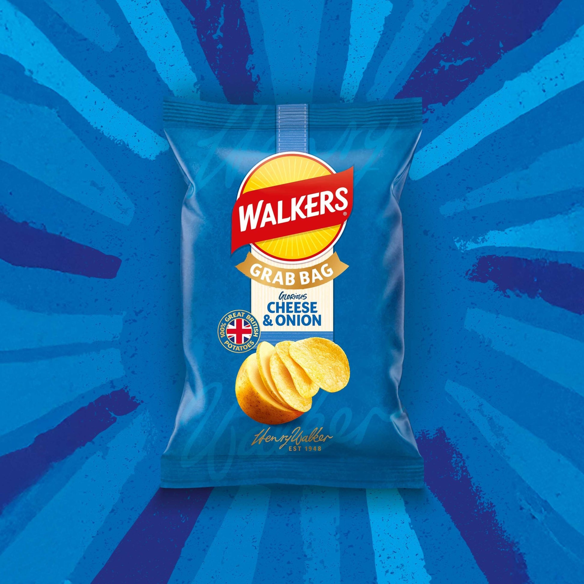 Walkers Cheese & Onion Grab Bag Crisps 45g — image 2