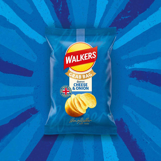WALKERS Cheese & Onion Grab Bag Crisps 45g