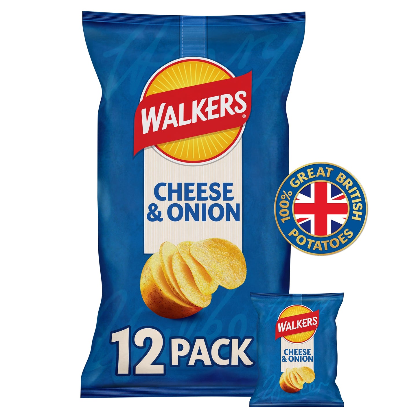 Walkers Cheese & Onion Multipack Crisps 12x25g — image 1