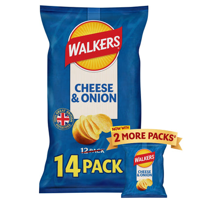 Walkers Cheese & Onion Multipack Crisps 14x25g — image 1