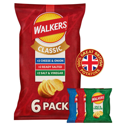Walkers Classic Variety Multipack Crisps 6x25g — image 1