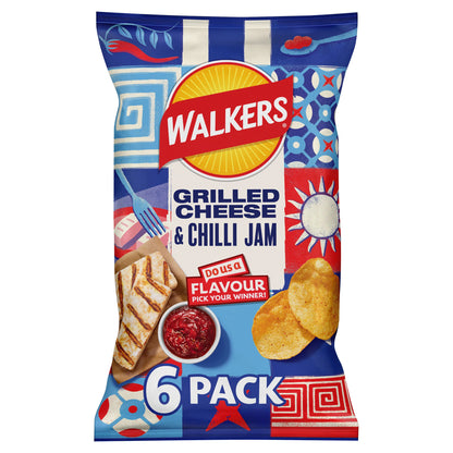 Walkers Do Us a Flavour Grilled Cheese & Chilli Jam Multipack Crisps 6x25g — image 2