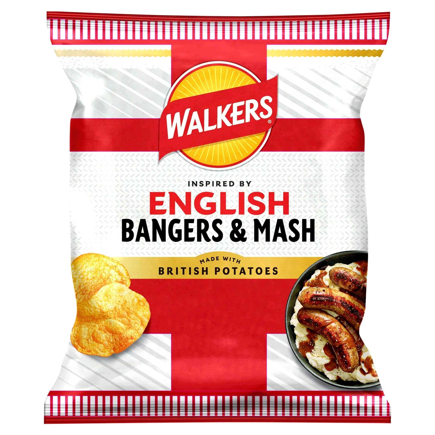 WALKERS English Bangers & Mash Crisps 5x25g