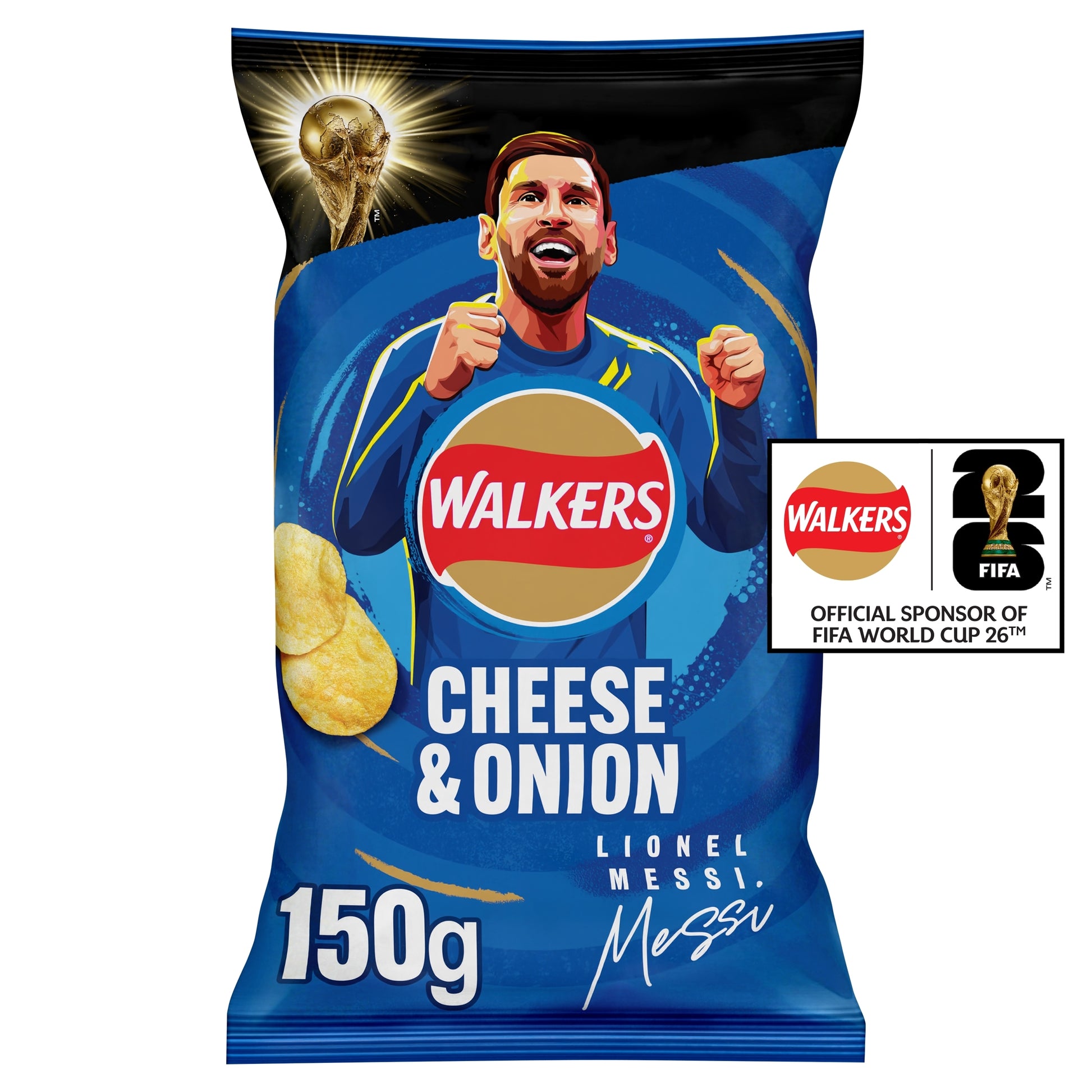 Walkers Glorious Cheese & Onion Flavour Potato Crisps 150g — image 1