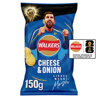 Walkers Glorious Cheese & Onion Flavour Potato Crisps 150g — image 1