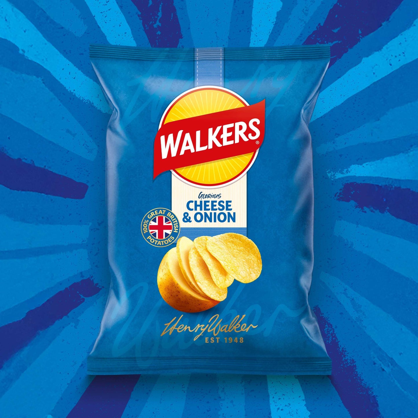 Walkers Glorious Cheese & Onion Flavour Potato Crisps 150g — image 2