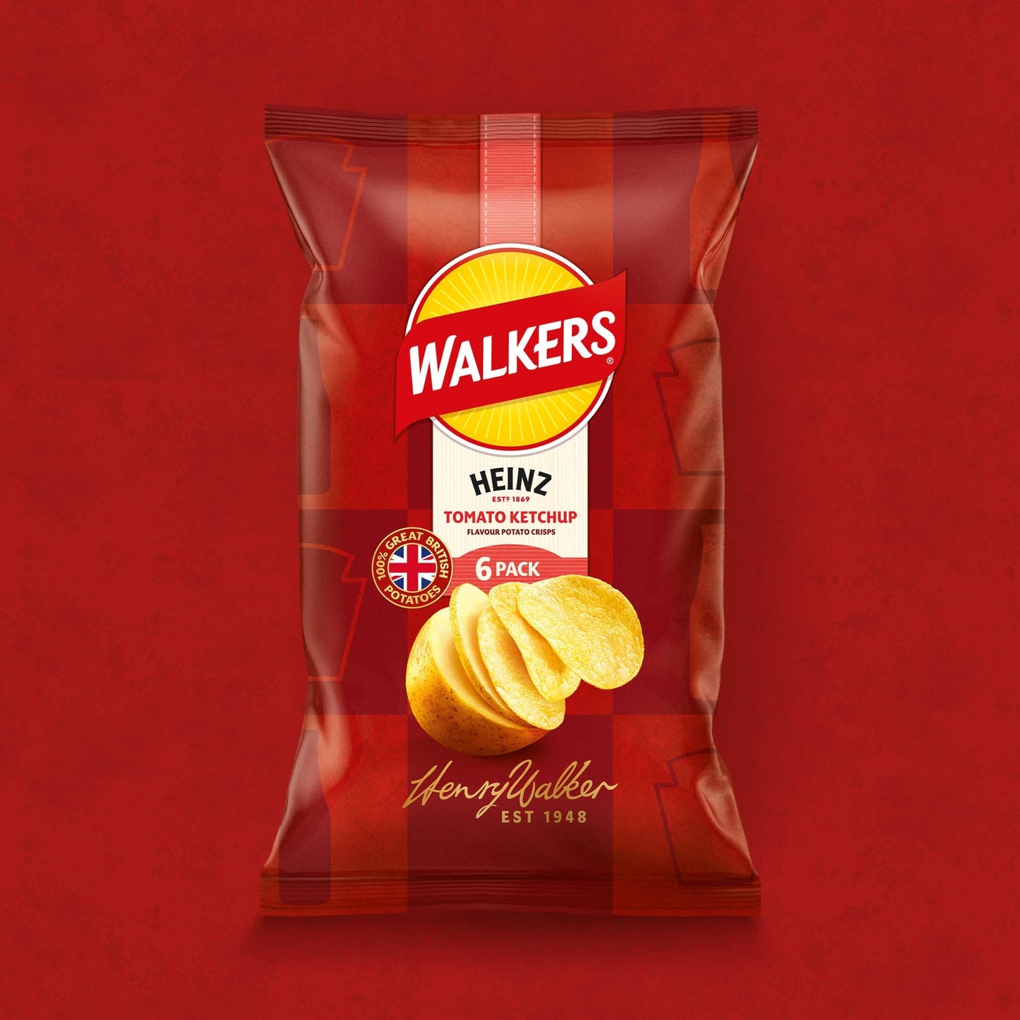 Walkers Heinz Tomato Ketchup Multipack Crisps 6x25g — image 2