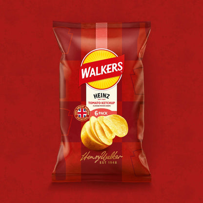 Walkers Heinz Tomato Ketchup Multipack Crisps 6x25g — image 2