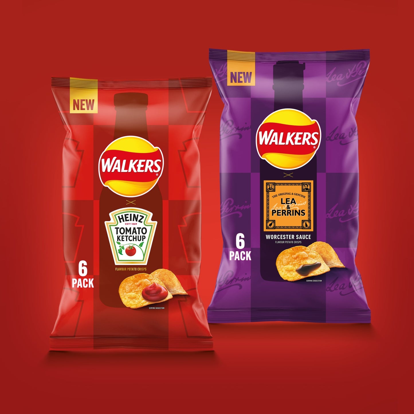 Walkers Heinz Tomato Ketchup Multipack Crisps 6x25g — image 4