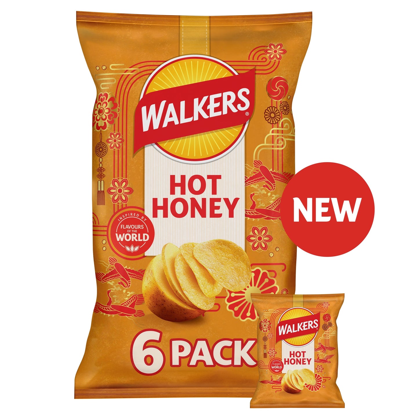 Walkers Hot Honey Crisps 6 x 25g — image 1
