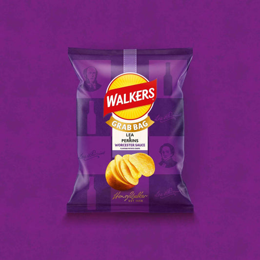 WALKERS Lea & Perrins Worcestershire Sauce Grab Bag Crisps 45g