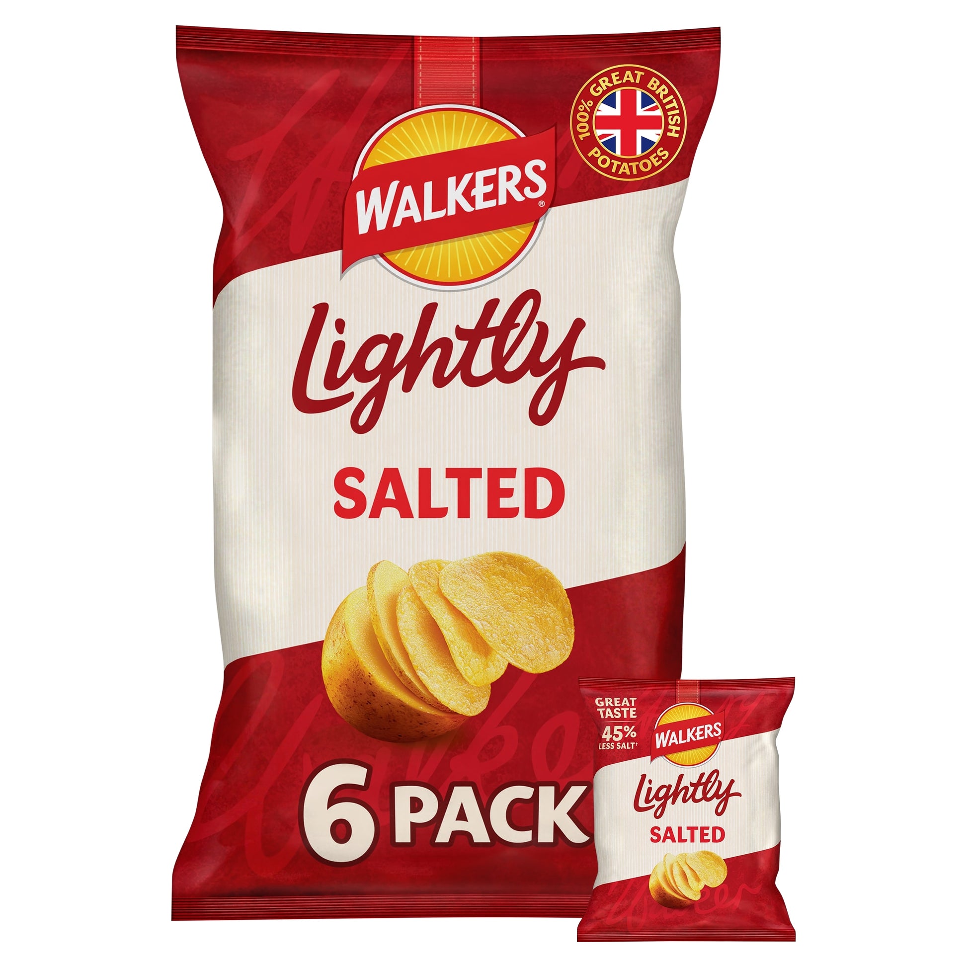 Walkers Lightly Salted 6x25g — image 1