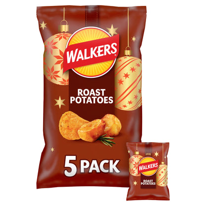Walkers Limited Edition Crispy Roast Potatoes Flavour Crisps 5x25g — image 1