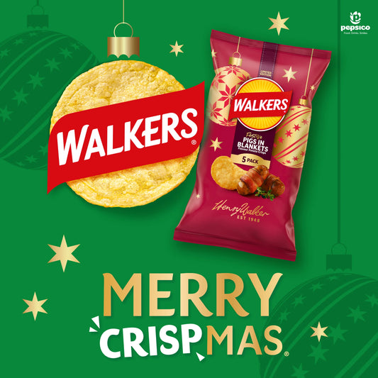 Walkers limited Edition Festive Pigs in Blankets Potato Crisps 5x25g — image 2