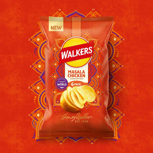 WALKERS Masala Chicken Multipack Crisps 6 X 25g 6x25g gallery