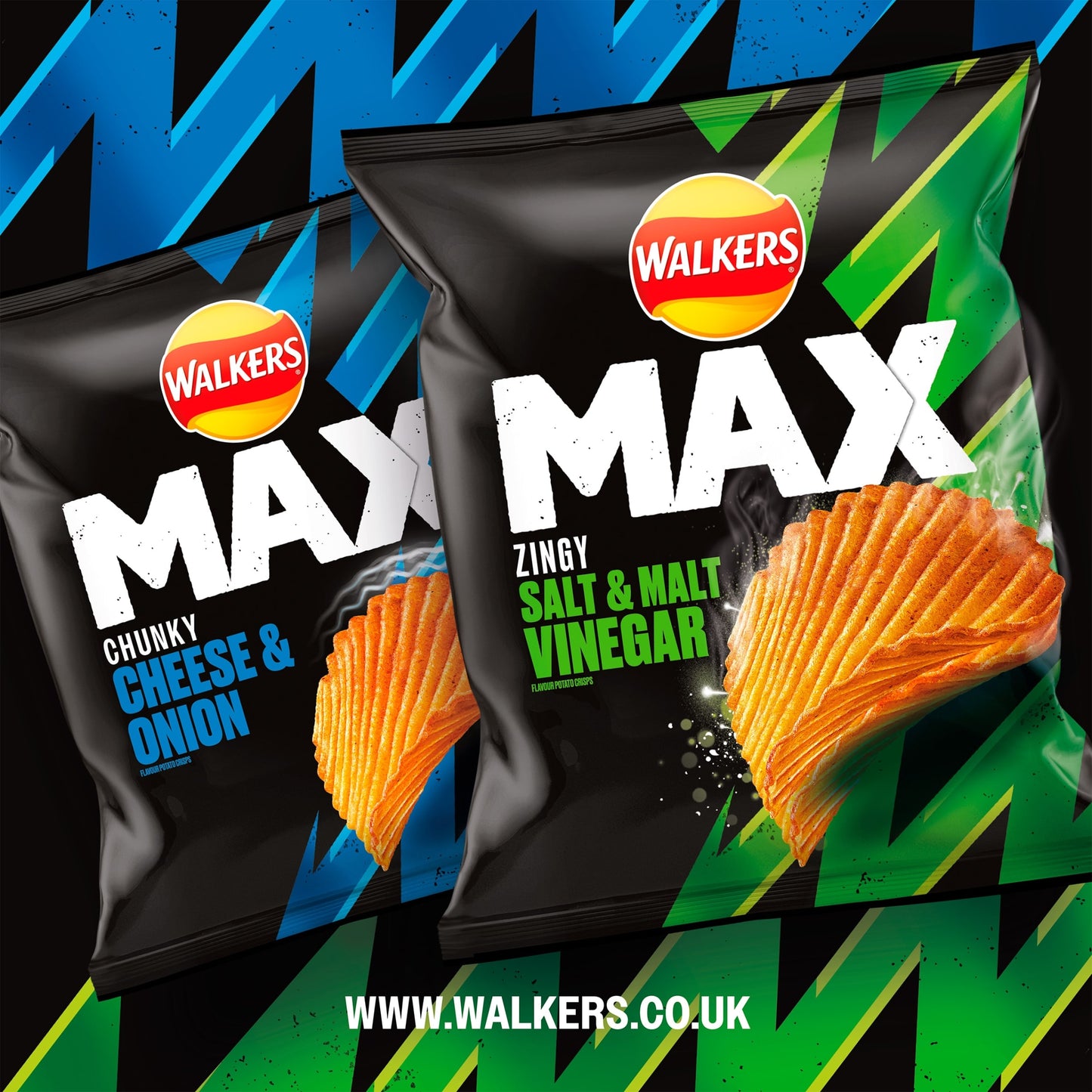 Walkers Max Salt & Malt Vinegar Crisps 60G — image 3