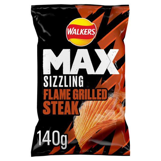 Walkers MAX Sizzling Flame Grilled Steak 140g — image 1