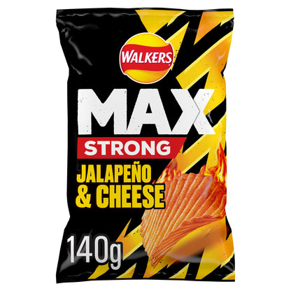 Walkers Max Strong Jalapeño & Cheese Sharing Bag Crisps 140g — image 1