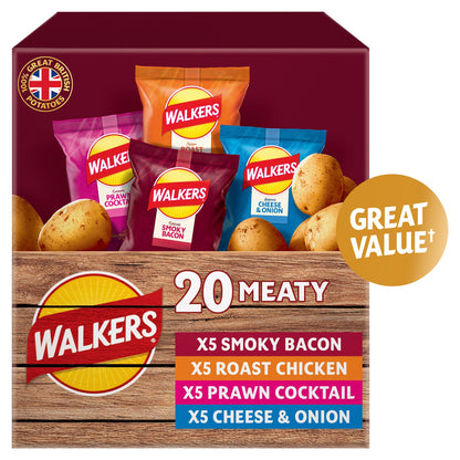Walkers Meaty Variety Crisps - 20 x 25g — image 2