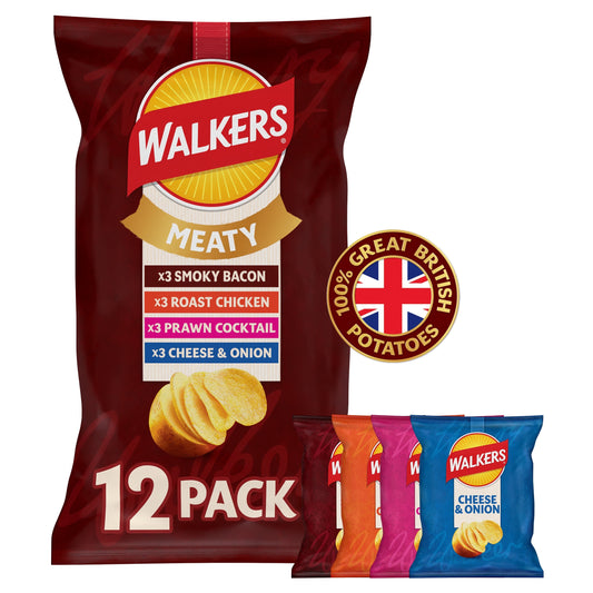 Walkers Meaty Variety Multipack Crisps 12x25g — image 1