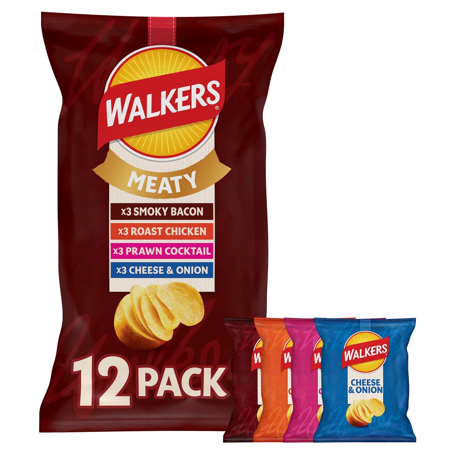 Walkers Meaty Variety Multipack Crisps 12x25g — image 2