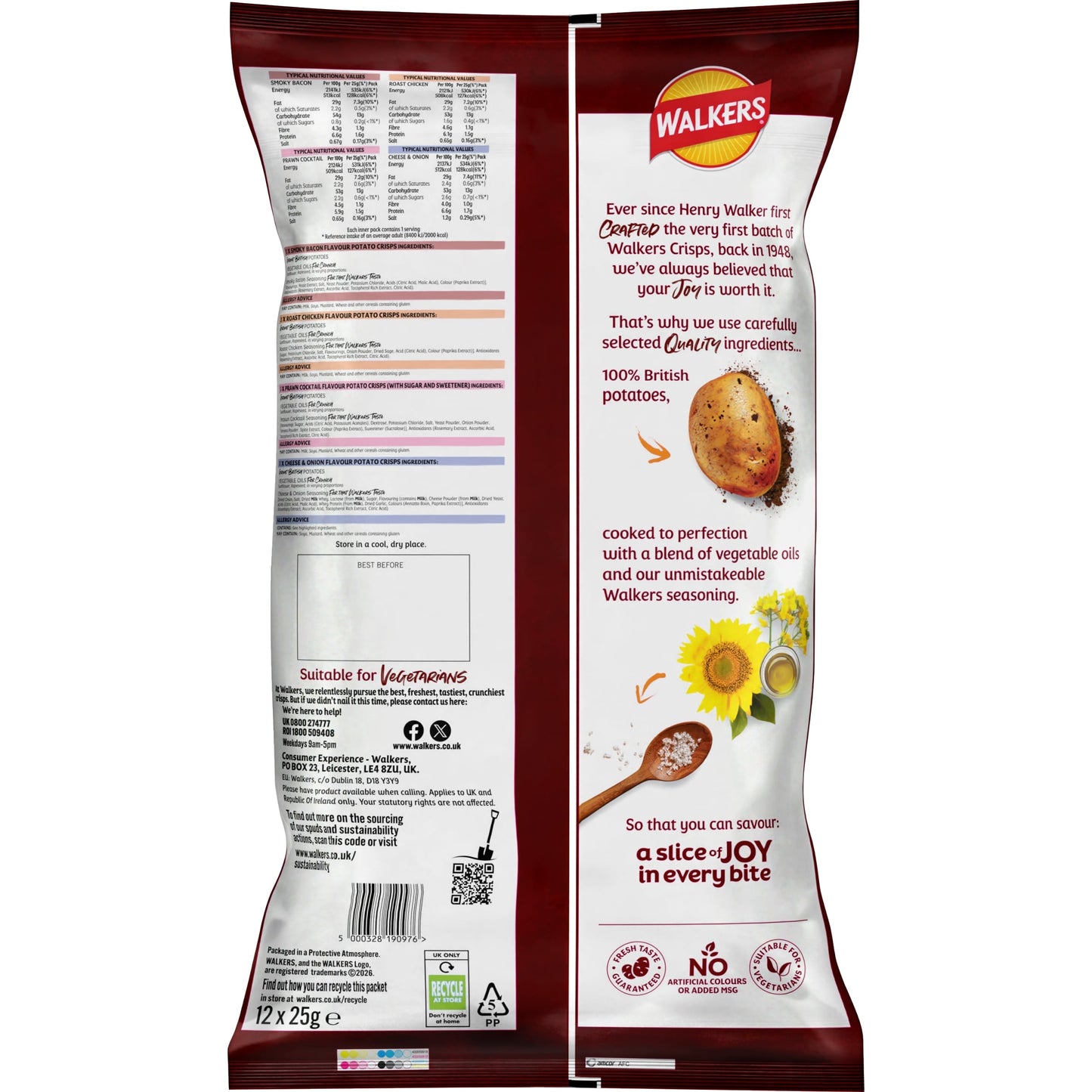 Walkers Meaty Variety Multipack Crisps 12x25g — image 4