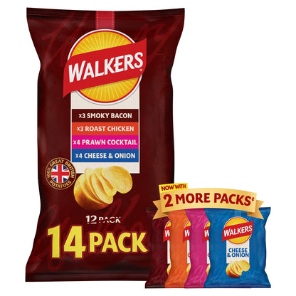 Walkers Meaty Variety Multipack Crisps 14x25g — image 1