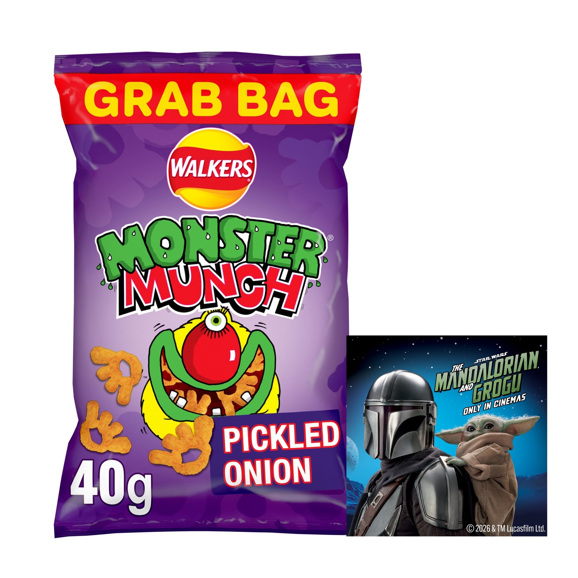 Walkers Monster Munch Pickled Onion Crisps 40g — image 1