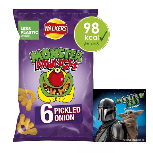 Walkers Monster Munch Pickled Onion Multipack Crisps 6x20g — image 1