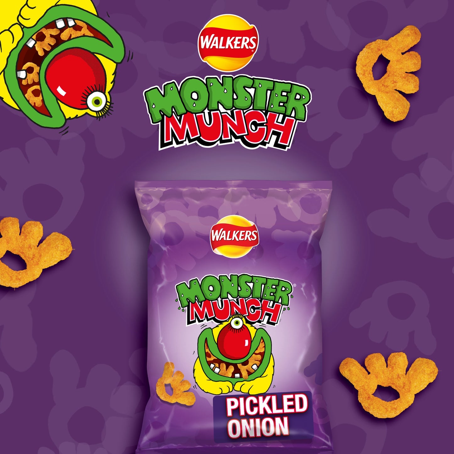 Walkers Monster Munch Pickled Onion Multipack Crisps 6x20g — image 3