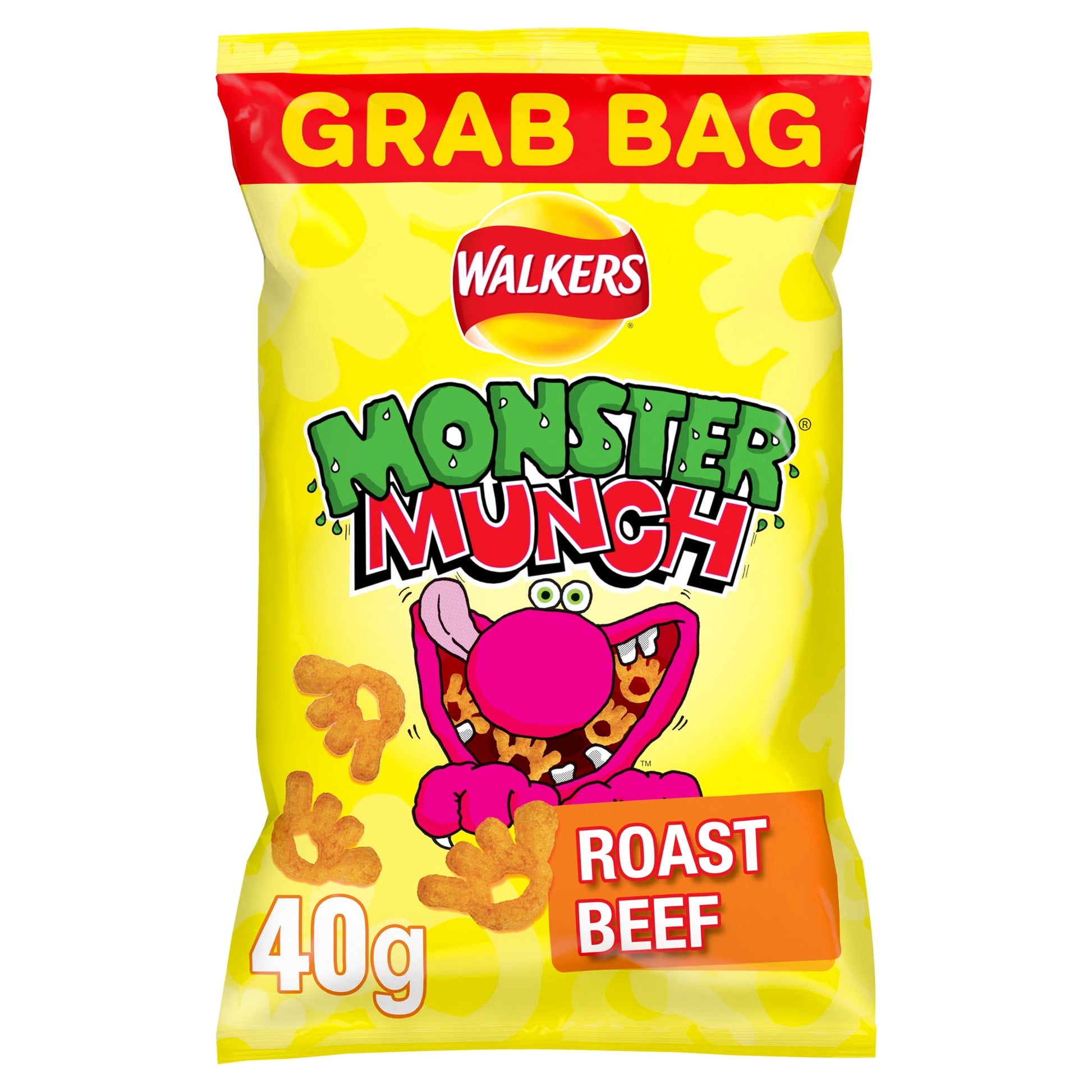 Walkers Monster Munch Snacks - Roast Beef 40g — image 1