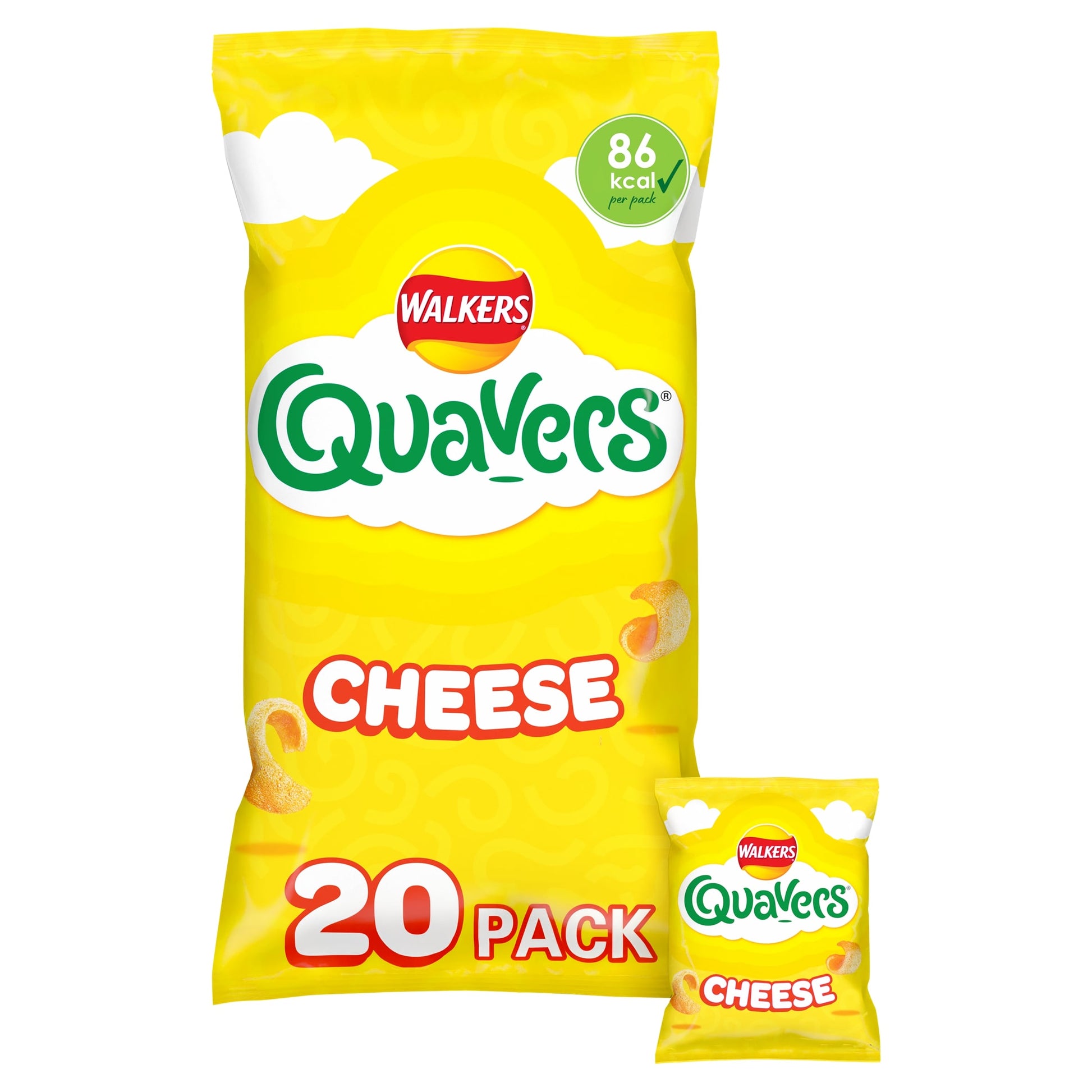 Walkers Quavers Cheese Flavour Potato Crisps 20 x 16g — image 1