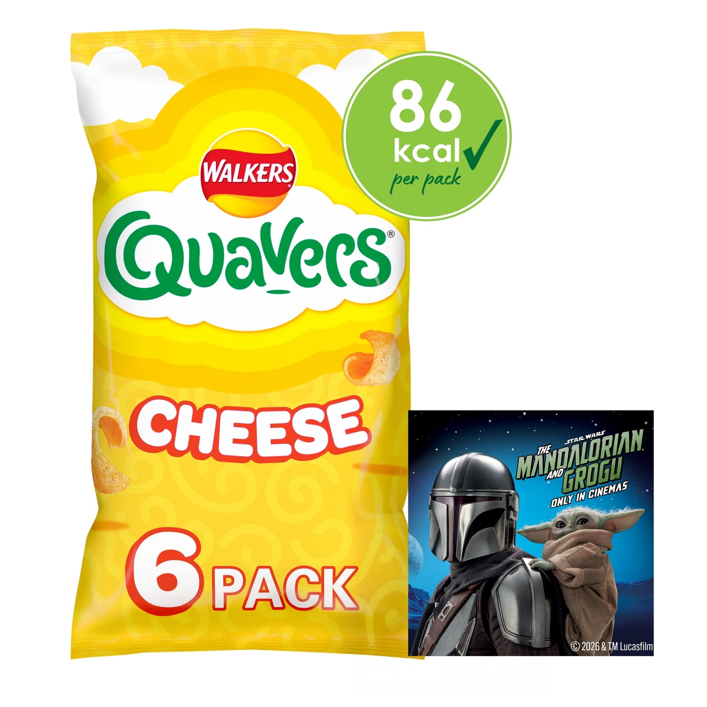 Walkers Quavers Cheese Multipack Crisps 6x16g — image 1