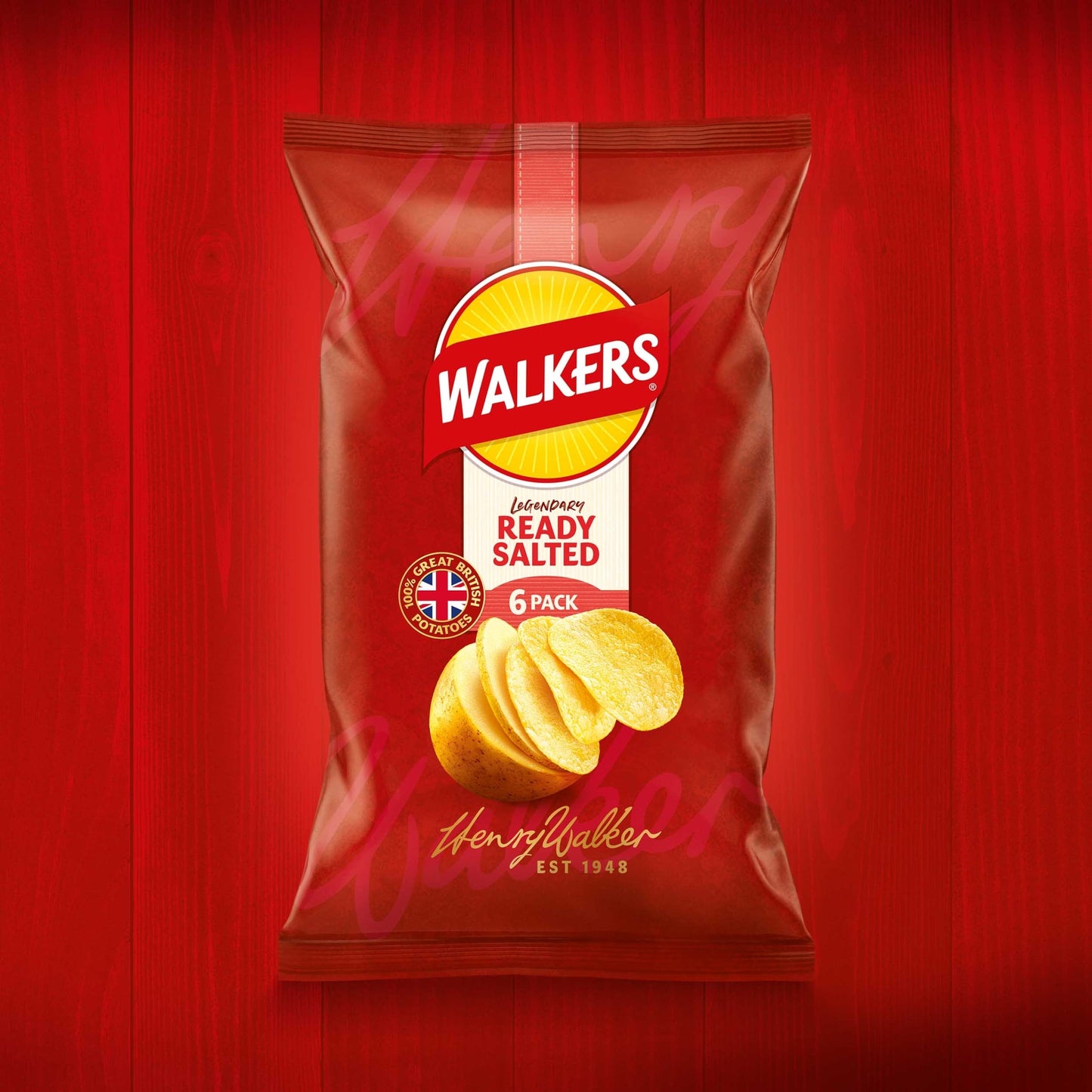 Walkers Ready Salted Crisps Multipack 6x25g — image 2