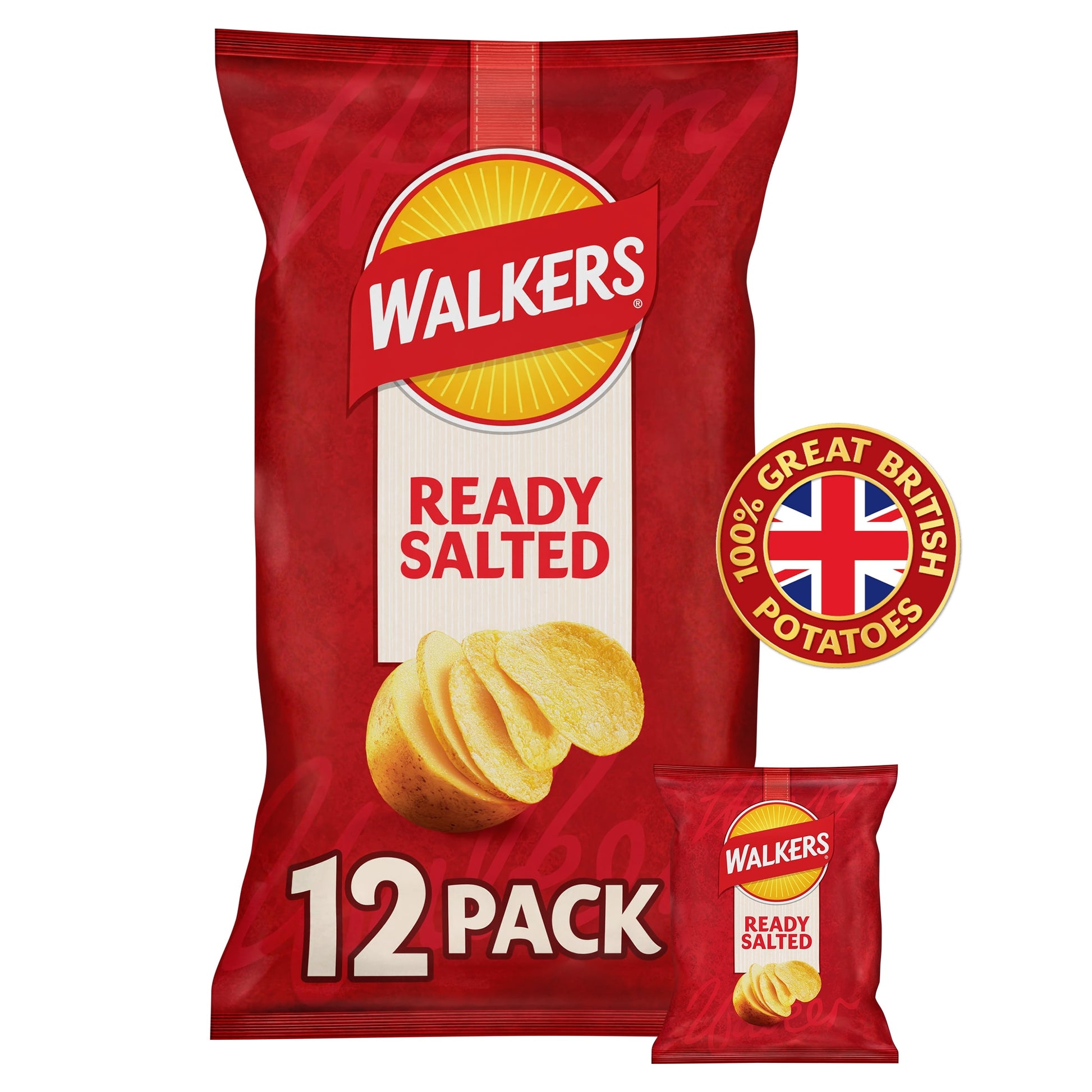 Walkers Ready Salted Multipack Crisps 12x25g — image 1