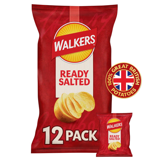 Walkers Ready Salted Multipack Crisps 12x25g — image 1
