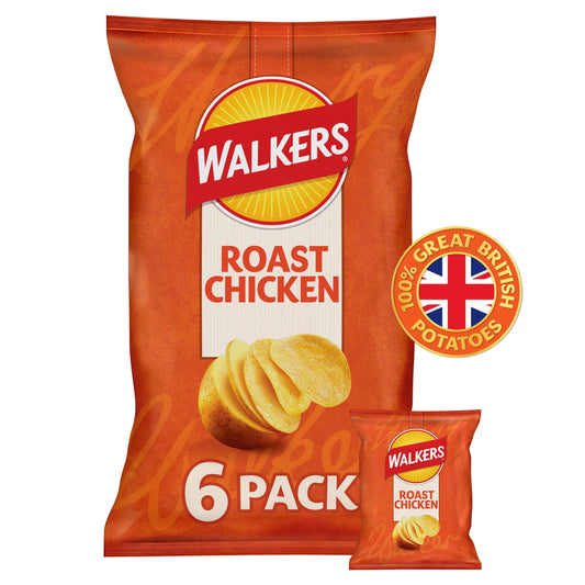 Walkers Roast Chicken Multipack Crisps 6 x 25g — image 1