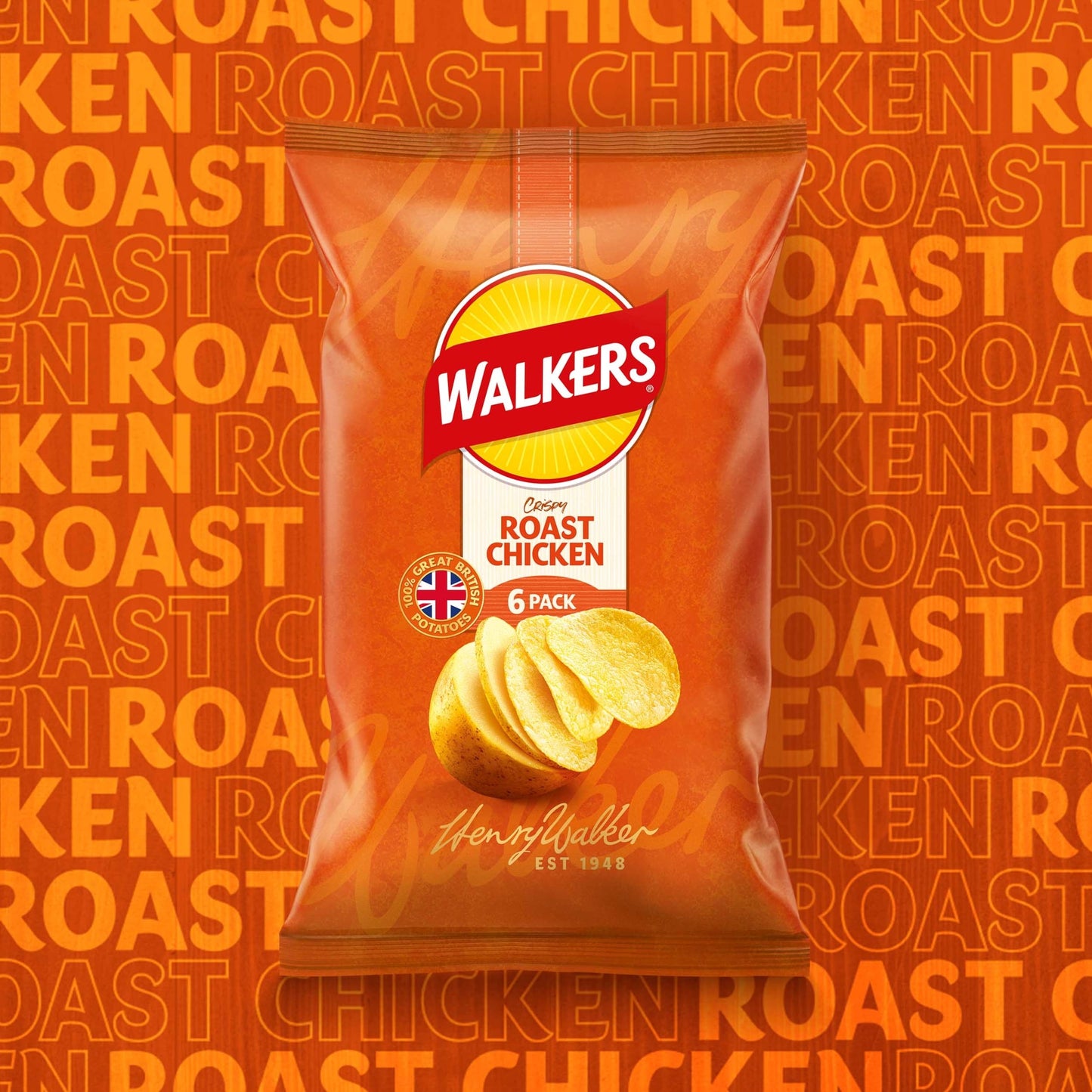 Walkers Roast Chicken Multipack Crisps 6 x 25g — image 2
